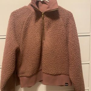 Pink Victoria’s Secret Sherpa half zip up